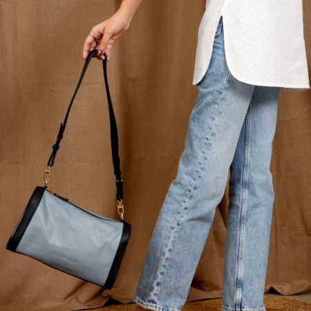 Handcrafted Pigeon Charcoal Handbag Leather Unique Premium